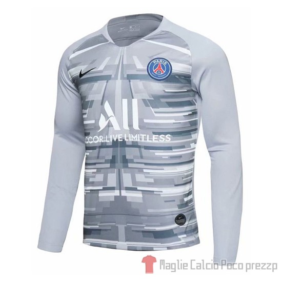 Maglia Paris Saint-Germain Portiere Manica Lunga 2019/2020 Grigio - Clicca l'immagine per chiudere
